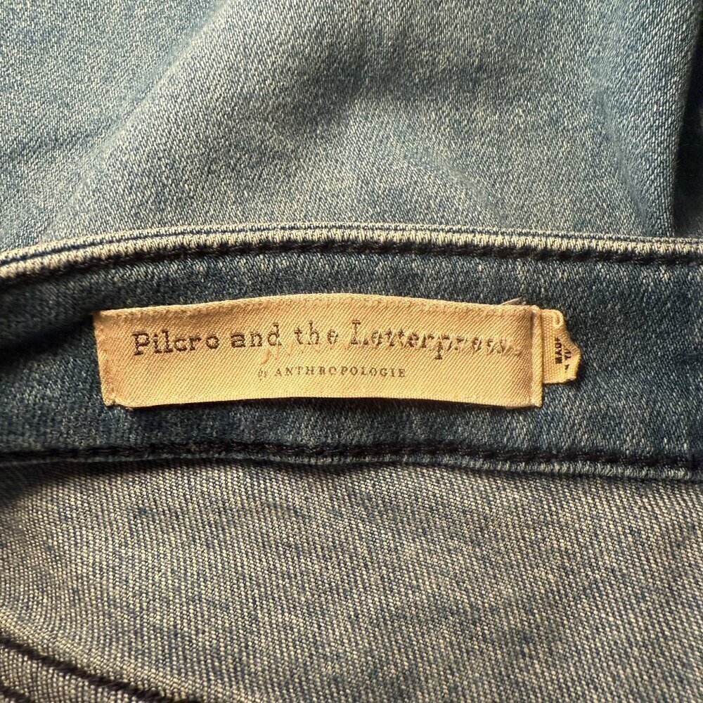 Women's 28 Pilcro Letterpress High-Rise Skinny Bootcut Jeans Anthropologie - Picture 8 of 11